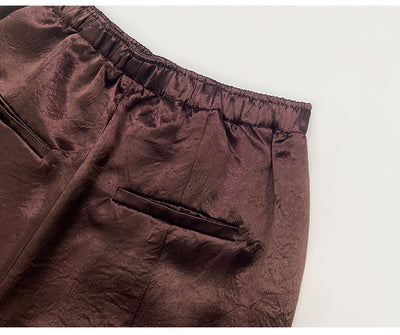Pantalones Rectos de Triacetato con Pliegues para Primavera - Image 15