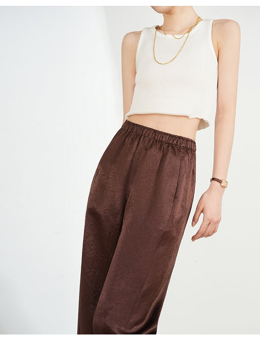 Pantalones Rectos de Triacetato con Pliegues para Primavera - Image 16