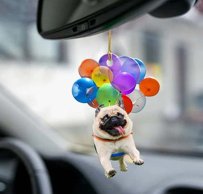 Adorno Colgante para Auto con Perrito Adorable y Paracaídas de Globos Coloridos - Image 22