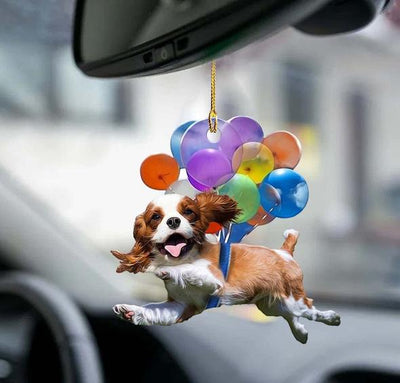 Adorno Colgante para Auto con Perrito Adorable y Paracaídas de Globos Coloridos - Image 23
