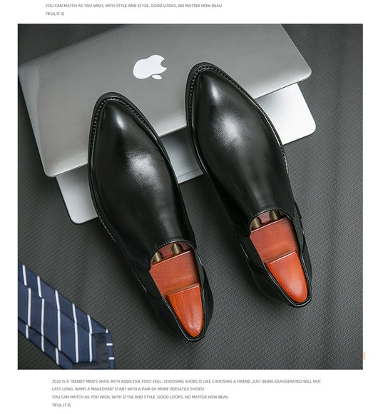 Zapatos Slip On Punta Fina de Estilo Británico - Image 14