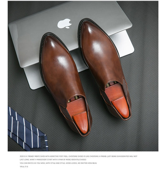 Zapatos Slip On Punta Fina de Estilo Británico - Image 20