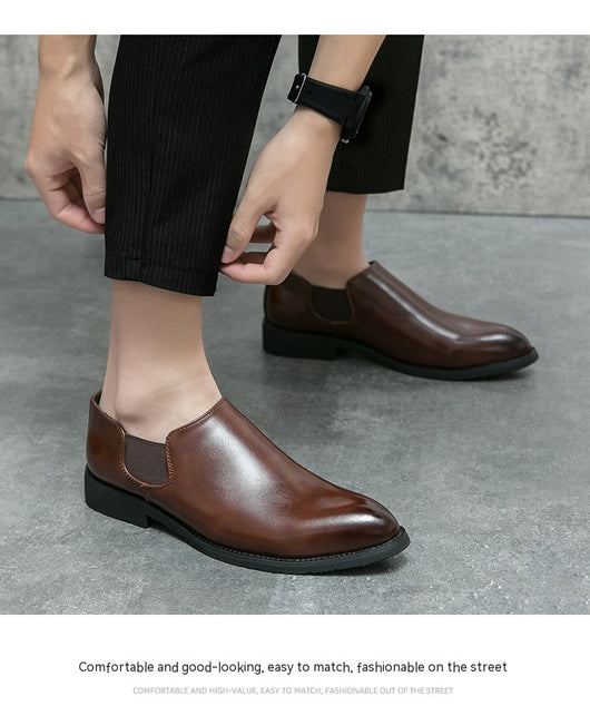 Zapatos Slip On Punta Fina de Estilo Británico - Image 23
