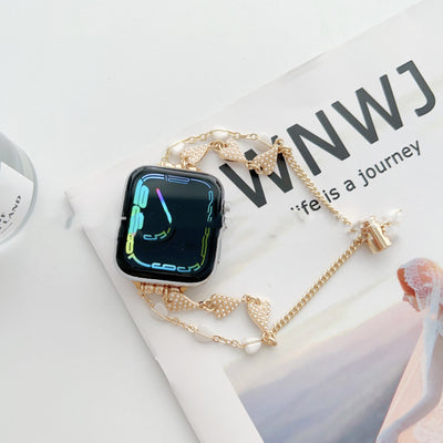 Pulsera de Amor con Cadena de Perlas y Cierre Metálico - Image 8
