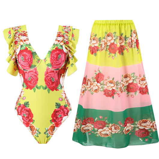 Traje de Baño Enterizo Estampado para Mujer - Diseño Moderno y Versátil - Image 33