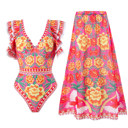Traje de Baño Enterizo Estampado para Mujer - Diseño Moderno y Versátil - Image 37