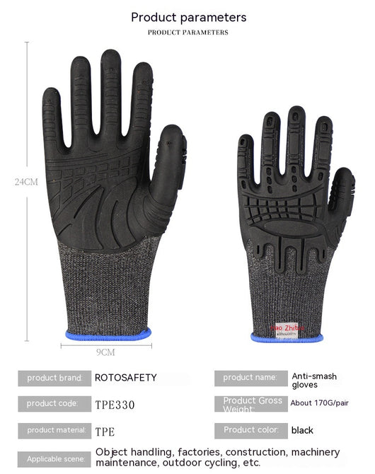 Guantes Blandos Respirable de Caucho Impregnado en TPE - Image 15