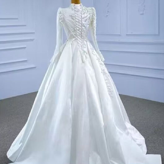 Vestido de Novia Elegante Espalda Descubierta - Image 3