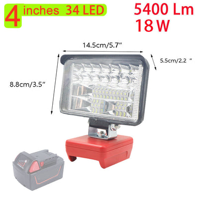 Linterna de Trabajo LED para Batería Milwaukee M18 - Iluminación Profesional Portátil - Image 13