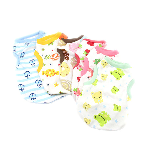 Chaleco Fino de Algodón Estampado para Mascotas - Colores Pastel Primavera Verano - Image 21