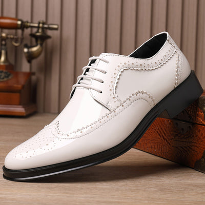 Zapatos de Cuero Charol para Hombre - Brogues Elegantes Brillantes - Image 3