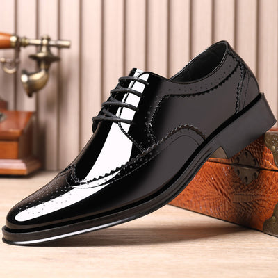Zapatos de Cuero Charol para Hombre - Brogues Elegantes Brillantes - Image 7