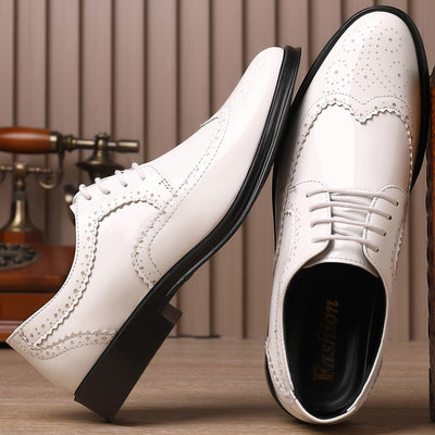 Zapatos de Cuero Charol para Hombre - Brogues Elegantes Brillantes - Image 8