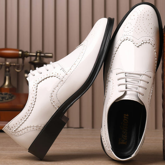 Zapatos de Cuero Charol para Hombre - Brogues Elegantes Brillantes - Image 8