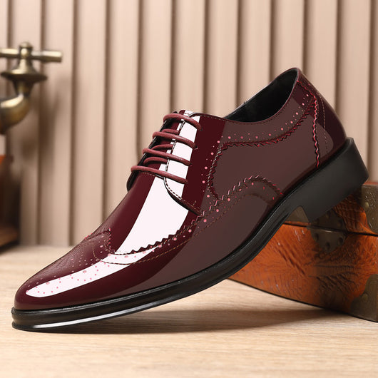 Zapatos de Cuero Charol para Hombre - Brogues Elegantes Brillantes - Image 9