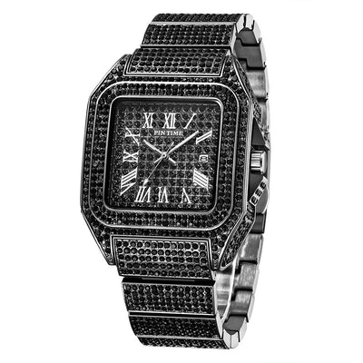 Reloj Cuadrado de Cuarzo para Hombre con Diamantes PINTIME - Image 9