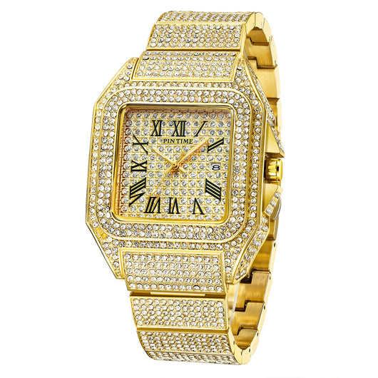 Reloj Cuadrado de Cuarzo para Hombre con Diamantes PINTIME - Image 10