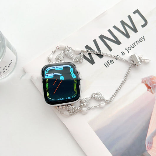 Pulsera de Amor con Cadena de Perlas y Cierre Metálico - Image 11
