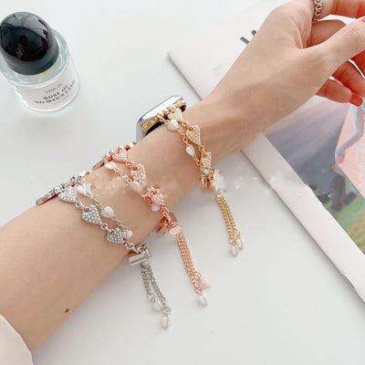 Pulsera de Amor con Cadena de Perlas y Cierre Metálico - Image 14