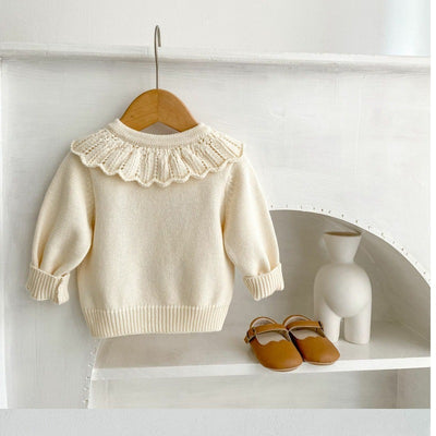 Cardigan Infantil de Punto con Cuello Bordado de Loto - Abrigo Cálido de Manga Larga - Image 34