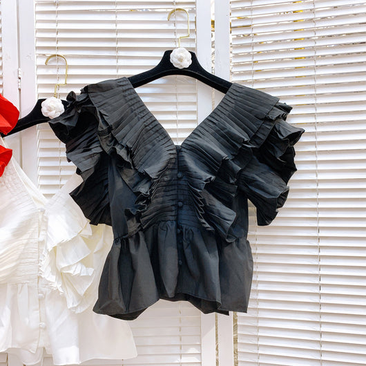 Blusa Francesa Ajustada al Busto con Escote en V - Efecto Reductor - Image 19