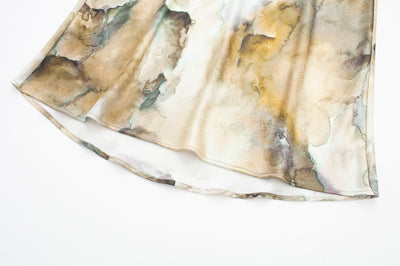 Conjunto Tie-Dye en Satén de Seda: Blusa y Falda - Image 16