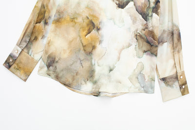 Conjunto Tie-Dye en Satén de Seda: Blusa y Falda - Image 20