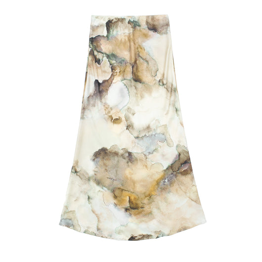 Conjunto Tie-Dye en Satén de Seda: Blusa y Falda - Image 26