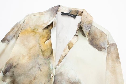 Conjunto Tie-Dye en Satén de Seda: Blusa y Falda - Image 33