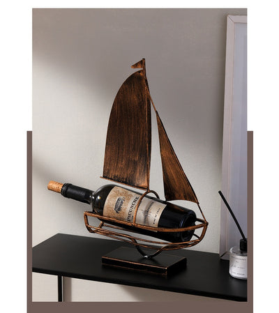 Botellero Decorativo Barco de Hierro - Image 8