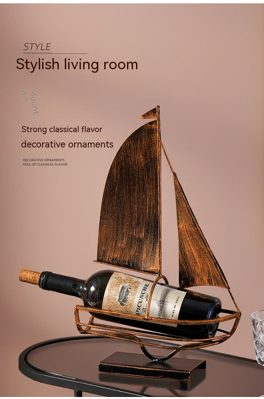 Botellero Decorativo Barco de Hierro - Image 16