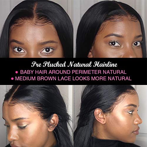 Peluca Frontal de Encaje Cabello Humano Brasileño Liso - Image 7