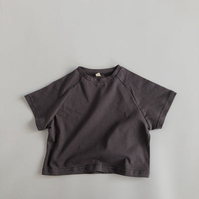 Camiseta Básica Holgada de Cuello Redondo para Niños y Niñas - Image 11