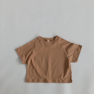 Camiseta Básica Holgada de Cuello Redondo para Niños y Niñas - Image 12