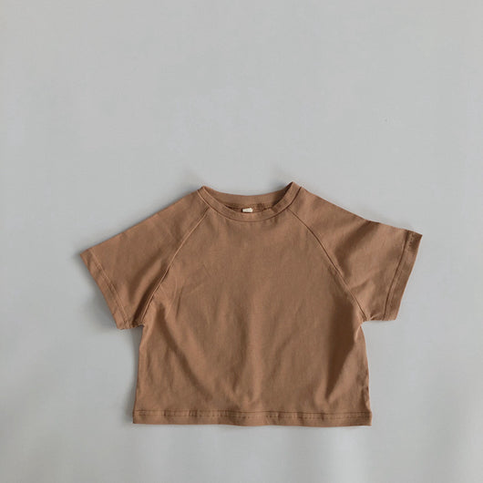 Camiseta Básica Holgada de Cuello Redondo para Niños y Niñas - Image 12