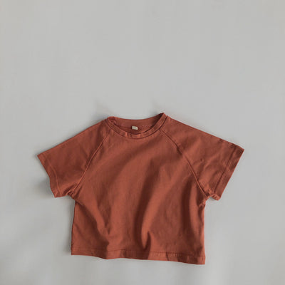 Camiseta Básica Holgada de Cuello Redondo para Niños y Niñas - Image 14