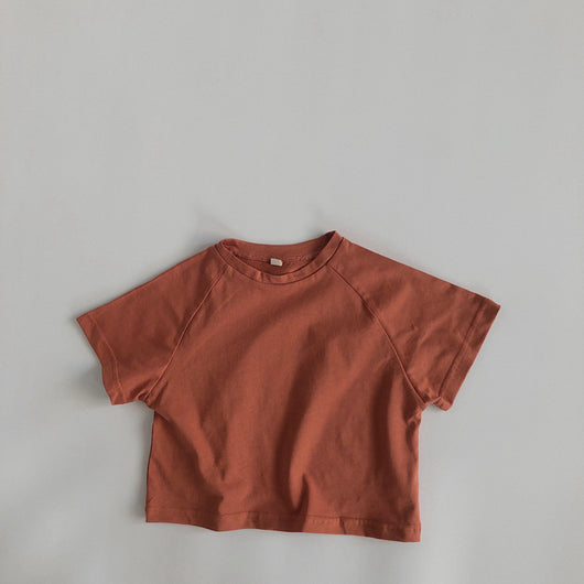 Camiseta Básica Holgada de Cuello Redondo para Niños y Niñas - Image 14