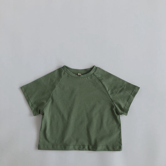 Camiseta Básica Holgada de Cuello Redondo para Niños y Niñas - Image 16