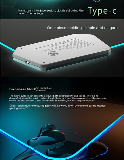 Tapete Gaming Luminoso Impermeable con Interfaz USB para Ratón - Image 11