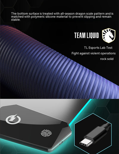 Tapete Gaming Luminoso Impermeable con Interfaz USB para Ratón - Image 17