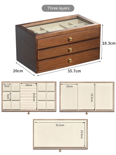 Joyero de Madera Maciza Lujo Multicapas Diseño Minimalista - Image 18