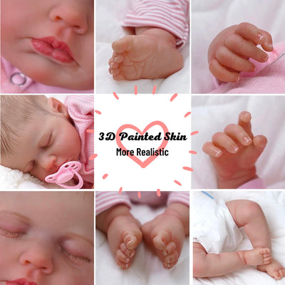 Muñeca Reborn de 19 Pulgadas con Pintura 3D Ultra Realista - Image 14