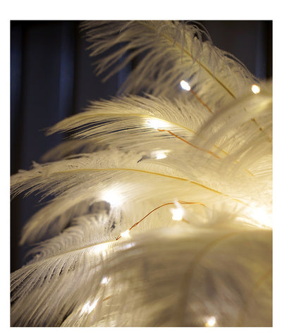 Lámpara de Escritorio Nórdica con Plumas - Luz Decorativa Moderna para Dormitorio - Image 30