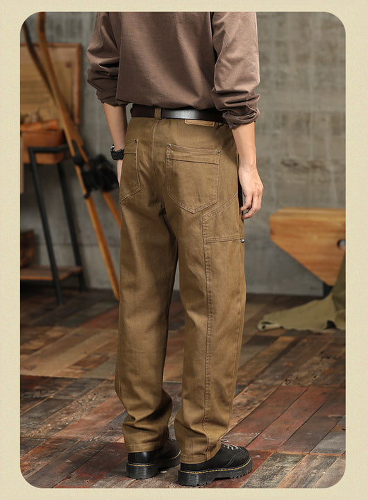Pantalones Cargo Holgados Verde Militar Estilo Retro para Hombre - Image 26
