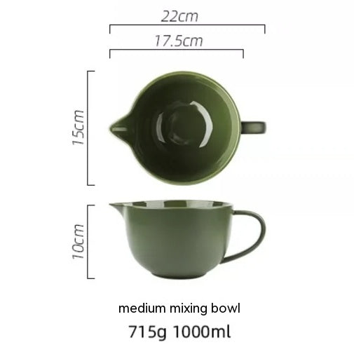 Tazón de Cerámica para Batir con Asa Ergonómica y Drenaje Puntual - Image 23
