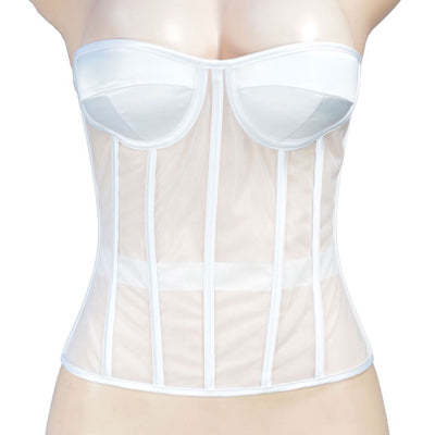 Corpiño Nupcial Transparente con Malla Elegante - Image 12