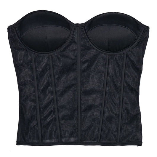 Corpiño Nupcial Transparente con Malla Elegante - Image 14