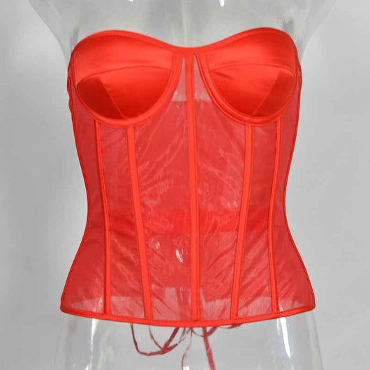 Corpiño Nupcial Transparente con Malla Elegante - Image 17