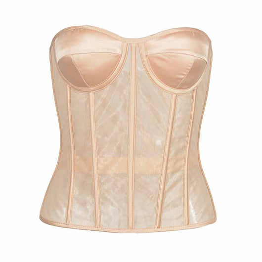 Corpiño Nupcial Transparente con Malla Elegante - Image 21