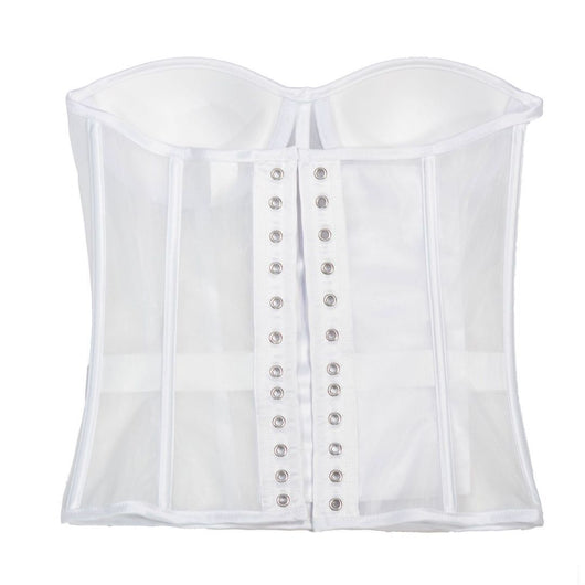 Corpiño Nupcial Transparente con Malla Elegante - Image 22